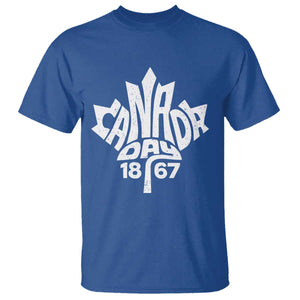 Funny Proud Canadian Canada Day 1867 T Shirt Vintage Maple Leaf TS11 Royal Blue Print Your Wear