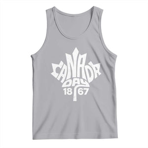 Funny Proud Canadian Canada Day 1867 Tank Top Vintage Maple Leaf TS11 Athletic Heather Print Your Wear
