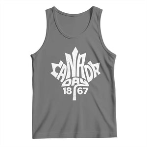 Funny Proud Canadian Canada Day 1867 Tank Top Vintage Maple Leaf TS11 Black Heather Print Your Wear