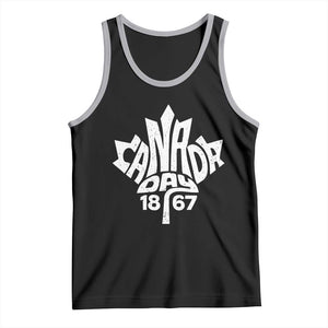 Funny Proud Canadian Canada Day 1867 Tank Top Vintage Maple Leaf TS11 Black Athletic Heather Print Your Wear