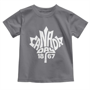 Funny Proud Canadian Canada Day 1867 Toddler T Shirt Vintage Maple Leaf TS11 Charcoal Print Your Wear