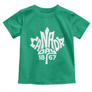 Funny Proud Canadian Canada Day 1867 Toddler T Shirt Vintage Maple Leaf TS11 Irish Green Print Your Wear