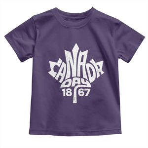 Funny Proud Canadian Canada Day 1867 Toddler T Shirt Vintage Maple Leaf TS11 Purple Print Your Wear