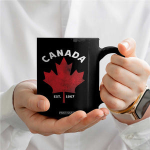 Funny Proud Canadian Canada EST 1867 Coffee Mug Vintage Maple Leaf TS11 Print Your Wear