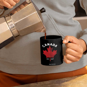Funny Proud Canadian Canada EST 1867 Coffee Mug Vintage Maple Leaf TS11 Print Your Wear