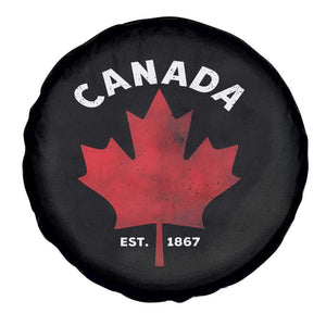 Funny Proud Canadian Canada EST 1867 Spare Tire Cover Vintage Maple Leaf TS11 Print Your Wear