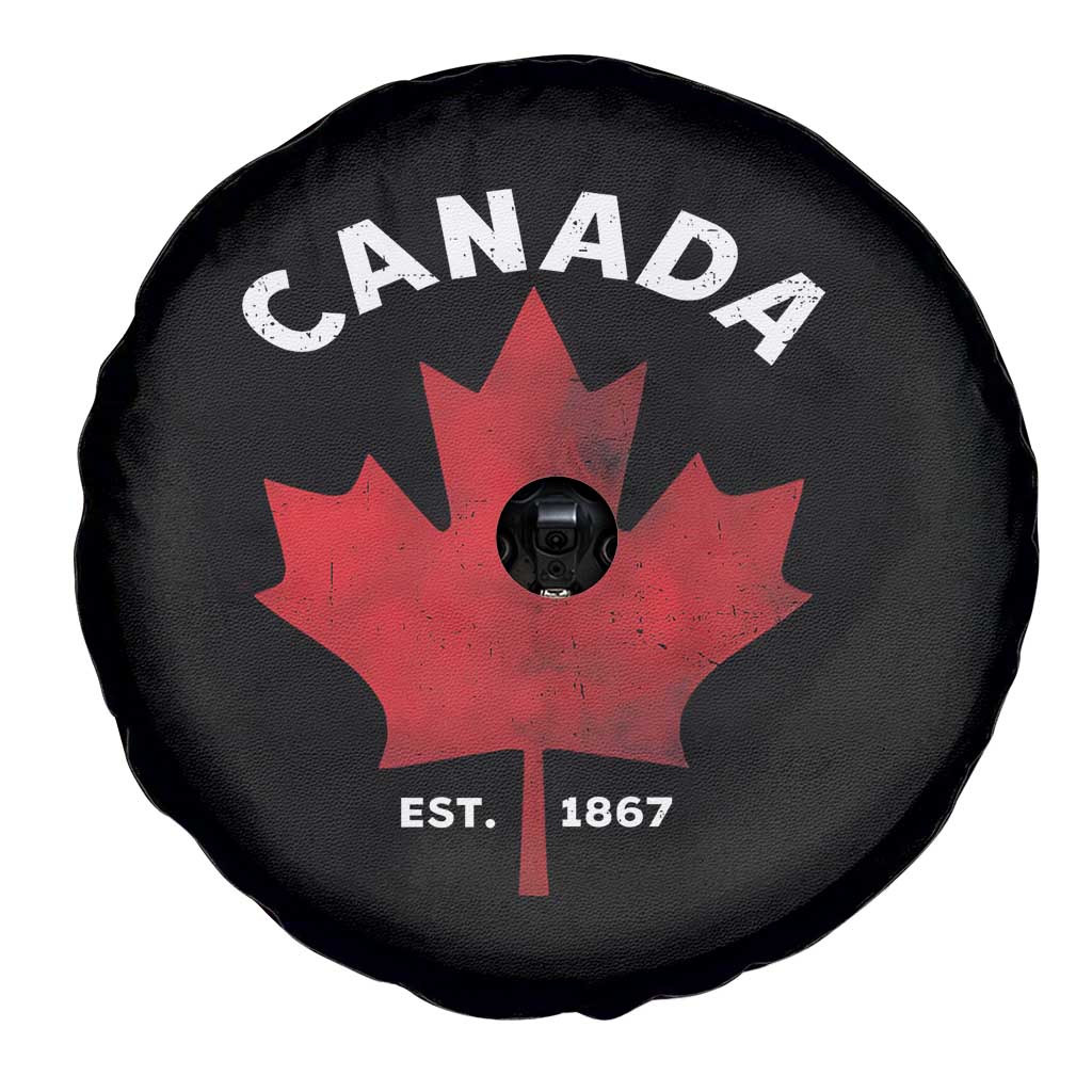 Funny Proud Canadian Canada EST 1867 Spare Tire Cover Vintage Maple Leaf TS11 Print Your Wear