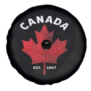 Funny Proud Canadian Canada EST 1867 Spare Tire Cover Vintage Maple Leaf TS11 Print Your Wear