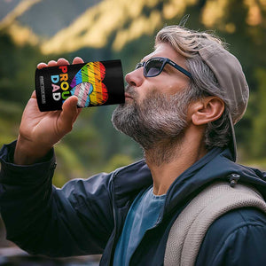 Funny Proud Dad LGBTQ 4 in 1 Can Cooler Tumbler LGBT Transgender Flag Heart Fathers Day TS11 Print Your Wear