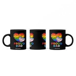 Funny Proud Dad LGBTQ Coffee Mug LGBT Transgender Flag Heart Fathers Day TS11 Print Your Wear