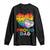 Funny Proud Dad LGBTQ Long Sleeve Shirt LGBT Transgender Flag Heart Fathers Day TS11 Black Print Your Wear