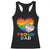 Funny Proud Dad LGBTQ Racerback Tank Top LGBT Transgender Flag Heart Fathers Day TS11 Black Print Your Wear