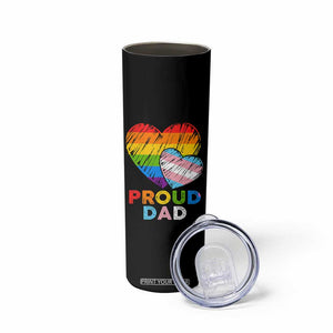 Funny Proud Dad LGBTQ Skinny Tumbler LGBT Transgender Flag Heart Fathers Day TS11 Print Your Wear
