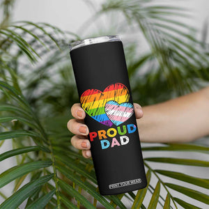 Funny Proud Dad LGBTQ Skinny Tumbler LGBT Transgender Flag Heart Fathers Day TS11 Print Your Wear