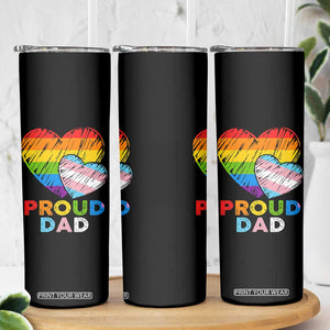 Funny Proud Dad LGBTQ Skinny Tumbler LGBT Transgender Flag Heart Fathers Day TS11 Print Your Wear