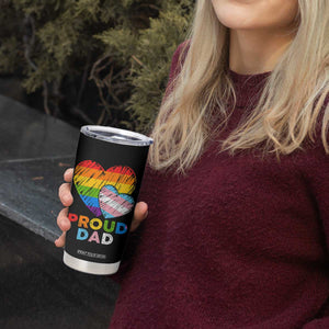 Funny Proud Dad LGBTQ Tumbler Cup LGBT Transgender Flag Heart Fathers Day TS11 Print Your Wear