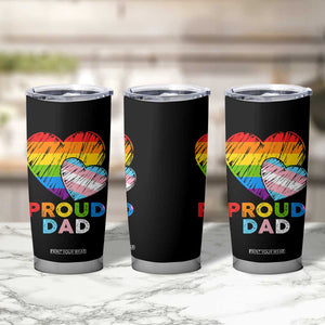 Funny Proud Dad LGBTQ Tumbler Cup LGBT Transgender Flag Heart Fathers Day TS11 Print Your Wear