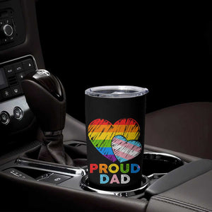 Funny Proud Dad LGBTQ Tumbler Cup LGBT Transgender Flag Heart Fathers Day TS11 Print Your Wear