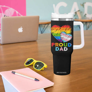 Funny Proud Dad LGBTQ Tumbler With Handle LGBT Transgender Flag Heart Fathers Day TS11 Print Your Wear