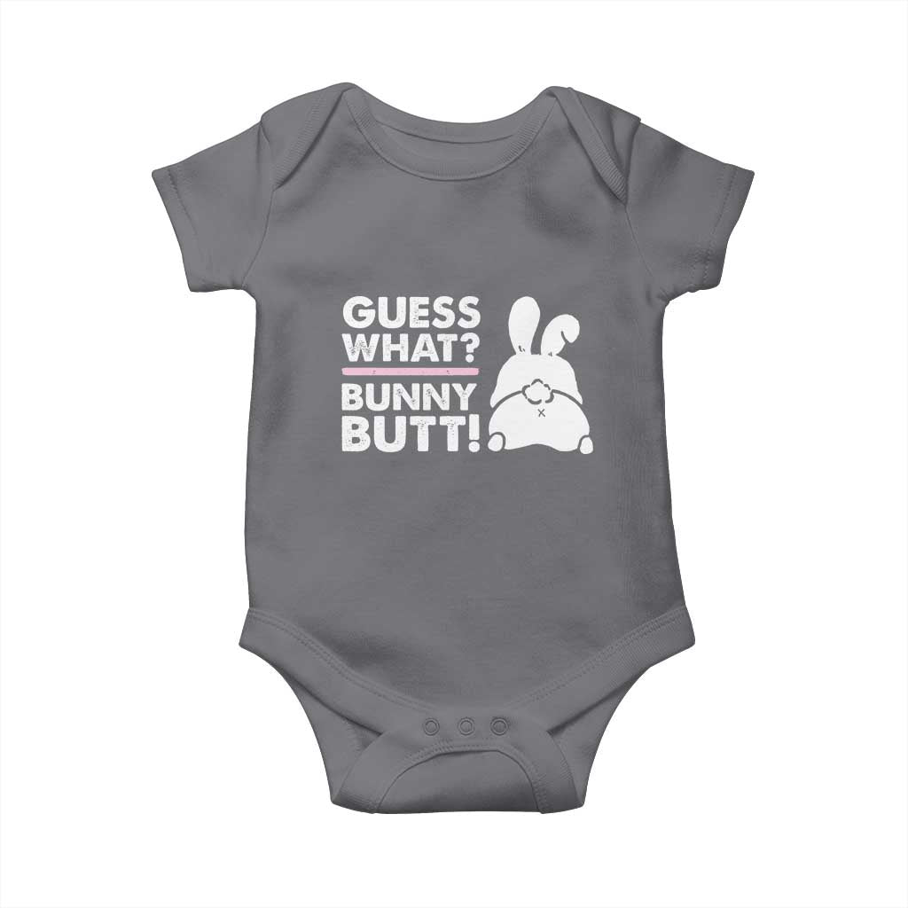 Funny Rabbit Guess What Bunny Butt Baby Onesie TS11 Charcoal Print Your Wear