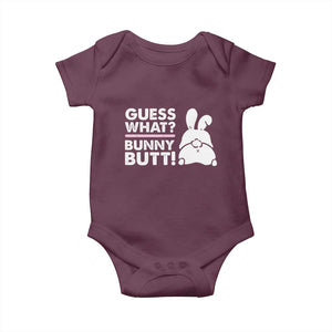 Funny Rabbit Guess What Bunny Butt Baby Onesie TS11 Maroon Print Your Wear