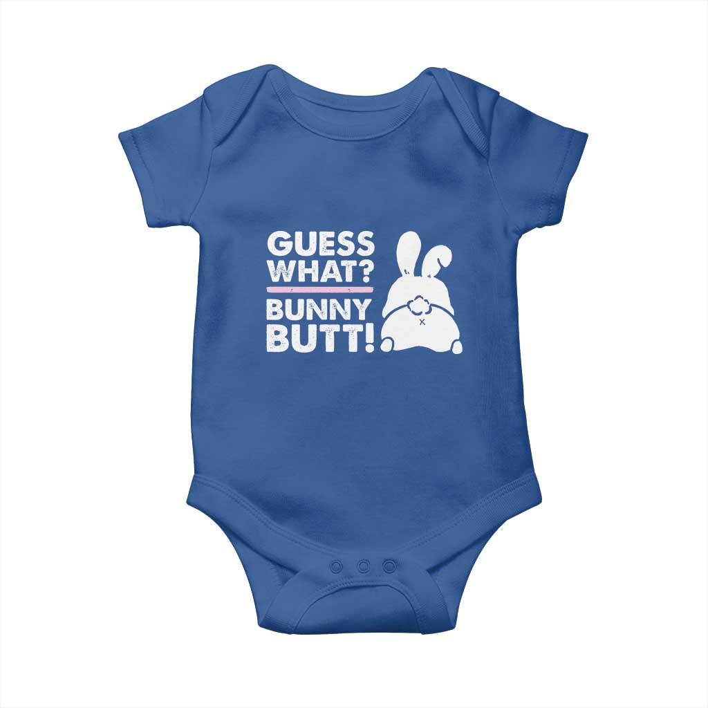 Funny Rabbit Guess What Bunny Butt Baby Onesie TS11 Royal Blue Print Your Wear