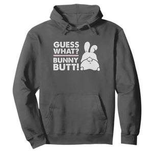 Funny Rabbit Guess What Bunny Butt Hoodie TS11 Dark Heather Print Your Wear