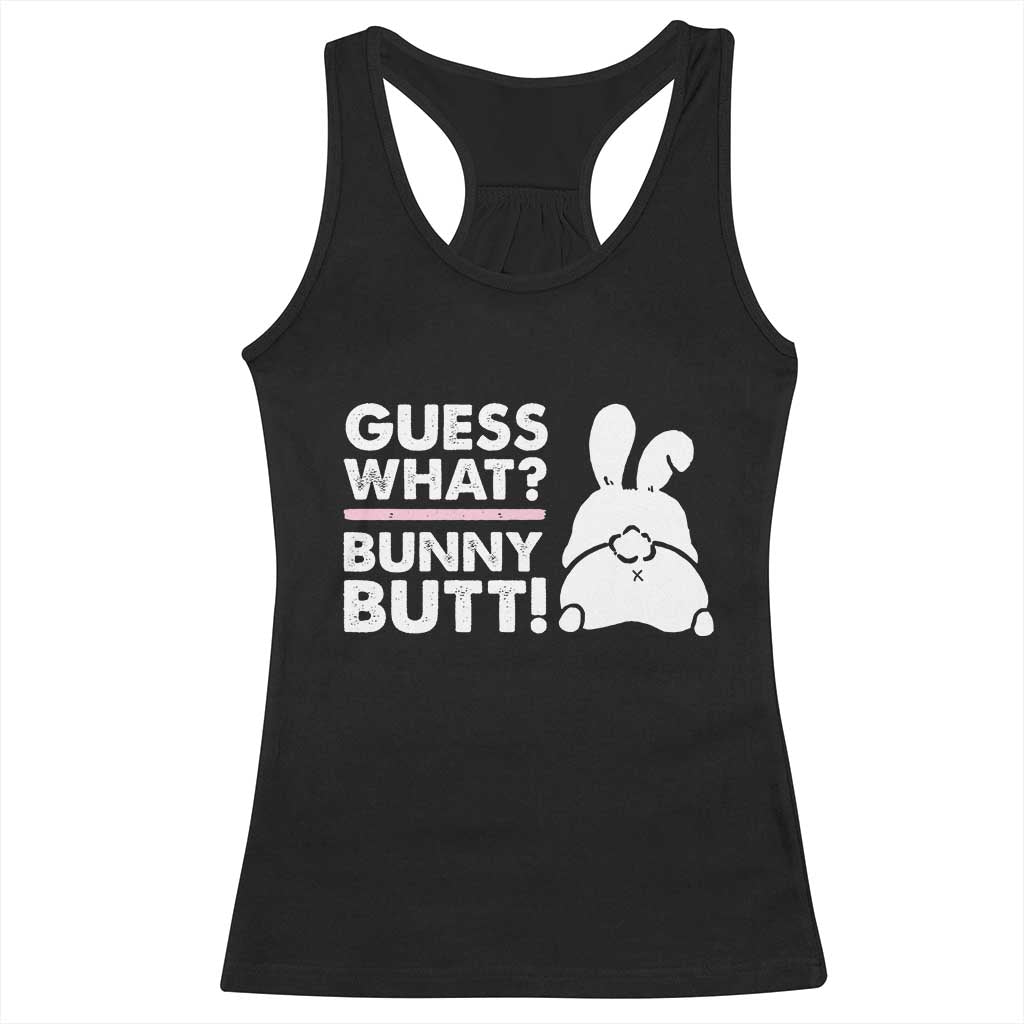 Funny Rabbit Guess What Bunny Butt Racerback Tank Top TS11 Black Print Your Wear