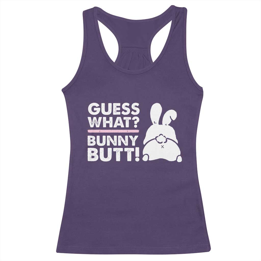 Funny Rabbit Guess What Bunny Butt Racerback Tank Top TS11 Purple Print Your Wear
