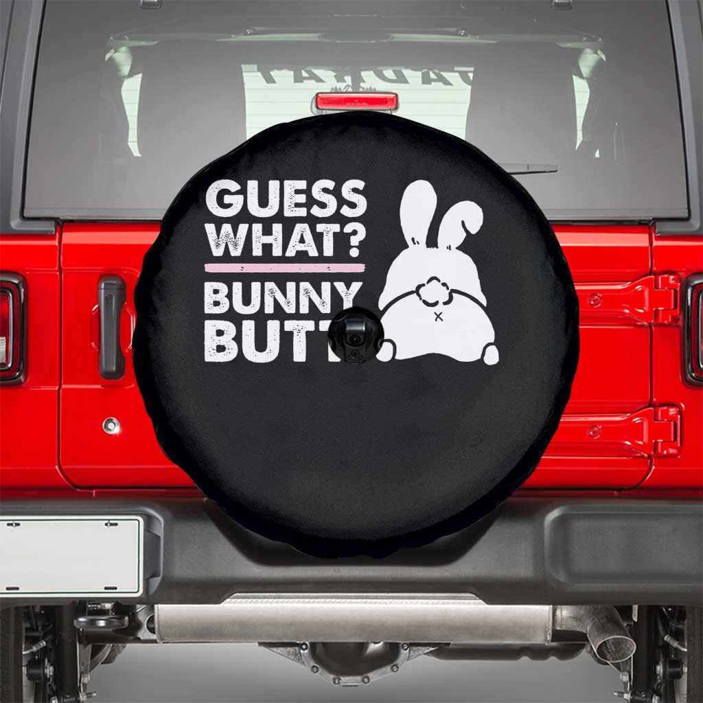 Funny Rabbit Guess What Bunny Butt Spare Tire Cover TS11 Black Print Your Wear