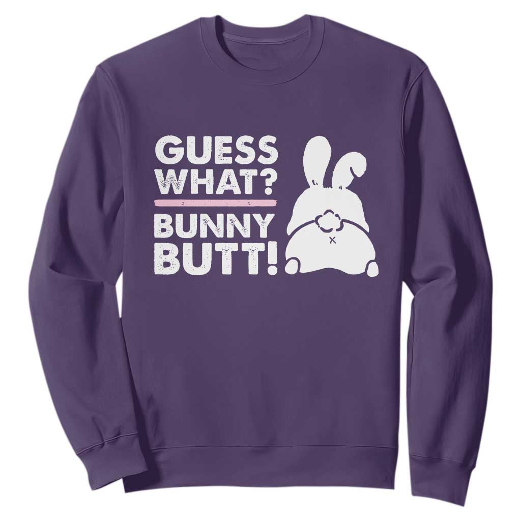 Funny Rabbit Guess What Bunny Butt Sweatshirt TS11 Purple Print Your Wear