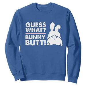 Funny Rabbit Guess What Bunny Butt Sweatshirt TS11 Royal Blue Print Your Wear