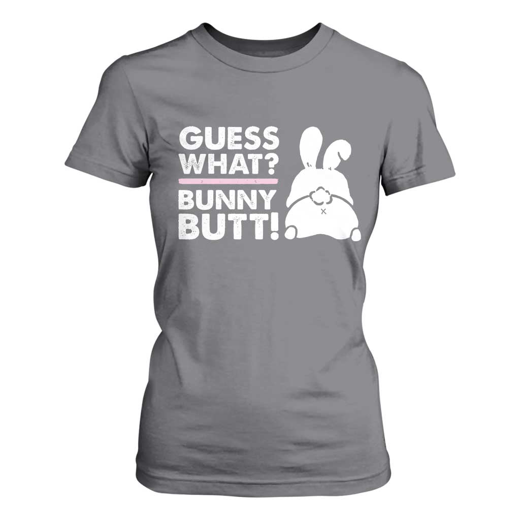 Funny Rabbit Guess What Bunny Butt T Shirt For Women TS11 Charcoal Print Your Wear