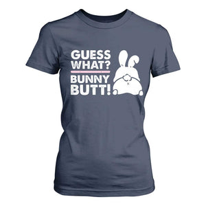 Funny Rabbit Guess What Bunny Butt T Shirt For Women TS11 Navy Print Your Wear