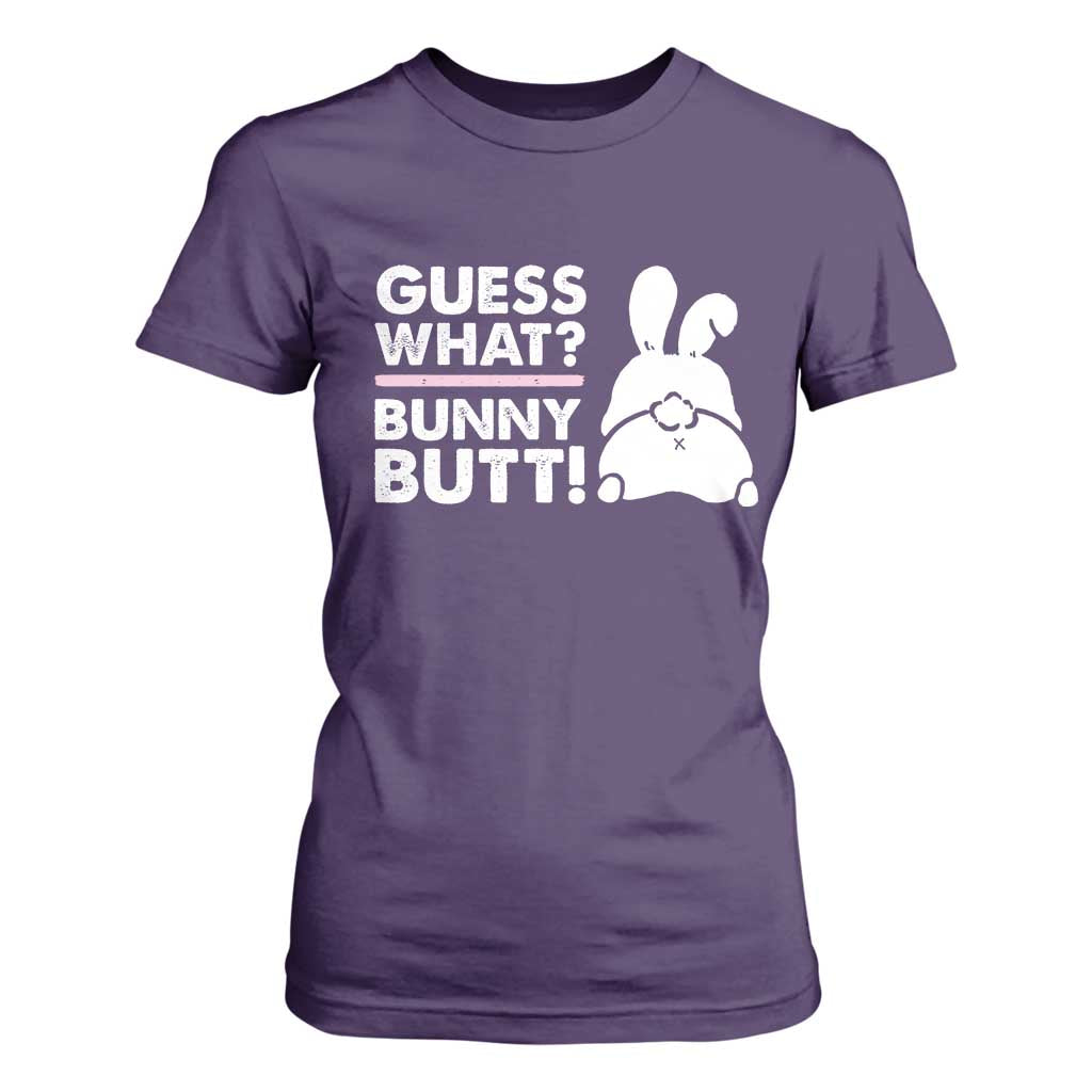 Funny Rabbit Guess What Bunny Butt T Shirt For Women TS11 Purple Print Your Wear