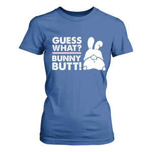 Funny Rabbit Guess What Bunny Butt T Shirt For Women TS11 Royal Blue Print Your Wear