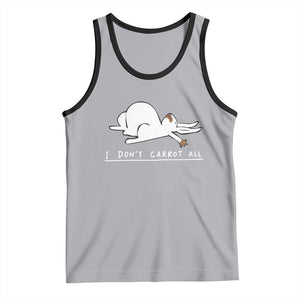 Funny Rabbit I Don't Carrot All Tank Top Lazy Bunny Easter Day TS11 Athletic Heather Black Print Your Wear