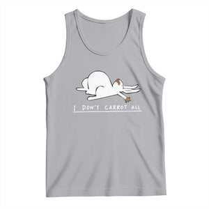 Funny Rabbit I Don't Carrot All Tank Top Lazy Bunny Easter Day TS11 Athletic Heather Print Your Wear