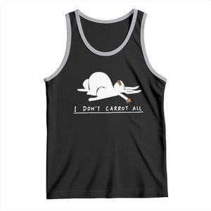 Funny Rabbit I Don't Carrot All Tank Top Lazy Bunny Easter Day TS11 Black Athletic Heather Print Your Wear