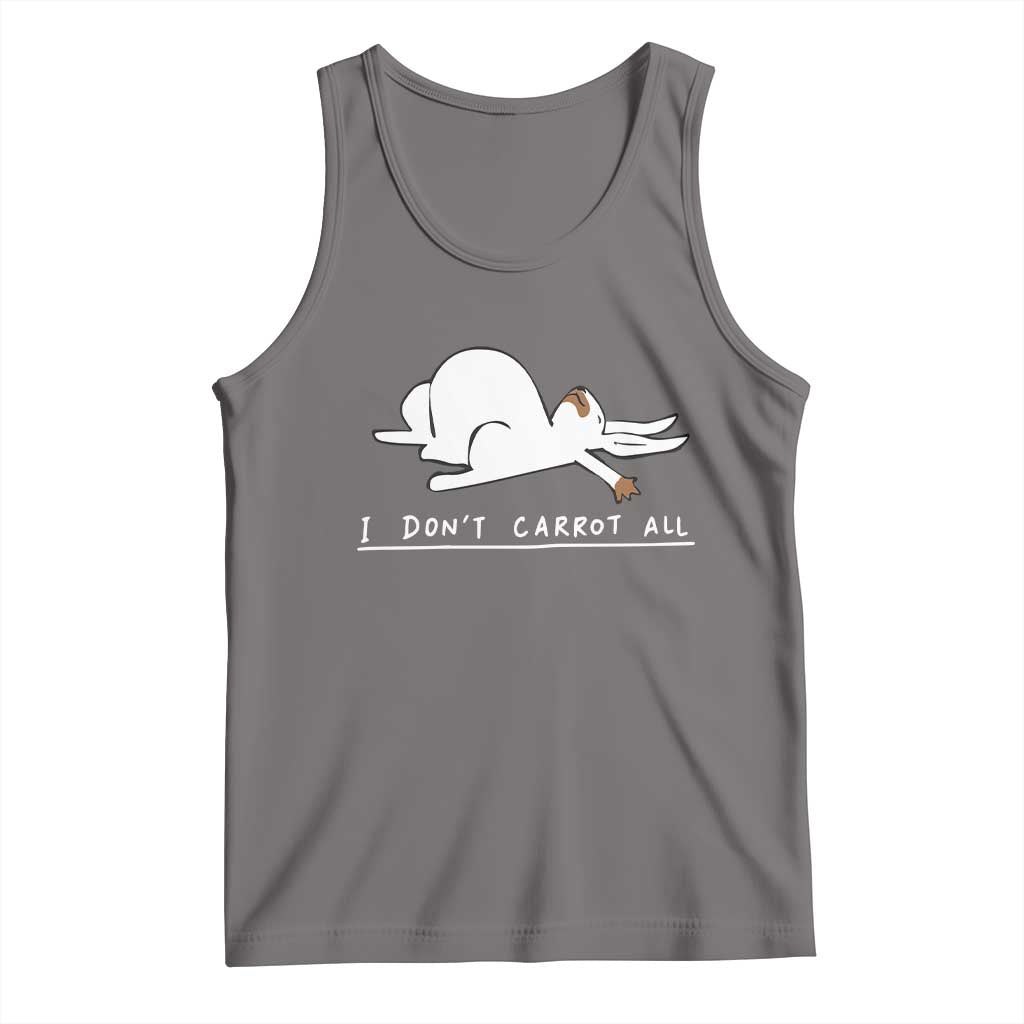 Funny Rabbit I Don't Carrot All Tank Top Lazy Bunny Easter Day TS11 Deep Heather Print Your Wear