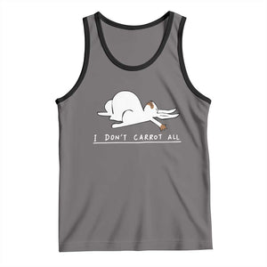 Funny Rabbit I Don't Carrot All Tank Top Lazy Bunny Easter Day TS11 Deep Heather Black Print Your Wear