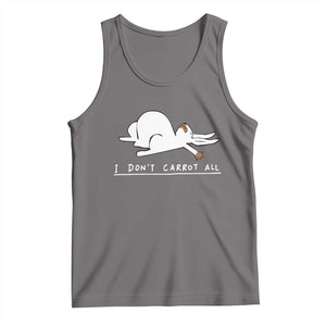 Funny Rabbit I Don't Carrot All Tank Top Lazy Bunny Easter Day TS11 Deep Heather Print Your Wear