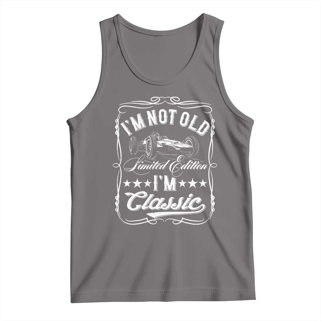Funny Racing Formula Car I Am Not Old I Am Classic Tank Top Fathers Day TS11 Deep Heather Print Your Wear