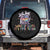 Funny Racoon Pride Spare Tire Cover Wake Up Sluts It Is Time To Sin LGBTQ Rainbow Flag TS10 No hole Black Print Your Wear