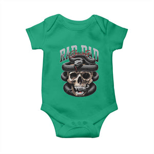 Funny Rad Dad Society Baby Onesie Dad Life Skull Snake Fathers Day TS11 Irish Green Print Your Wear