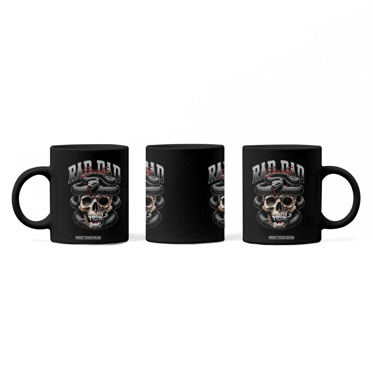 Funny Rad Dad Society Coffee Mug Dad Life Skull Snake Fathers Day TS11 Print Your Wear