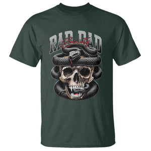 Funny Rad Dad Society T Shirt Dad Life Skull Snake Fathers Day TS11 Dark Forest Green Print Your Wear