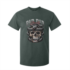 Funny Rad Dad Society T Shirt For Kid Dad Life Skull Snake Fathers Day TS11 Dark Forest Green Print Your Wear