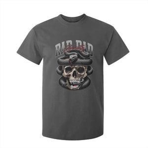 Funny Rad Dad Society T Shirt For Kid Dad Life Skull Snake Fathers Day TS11 Dark Heather Print Your Wear