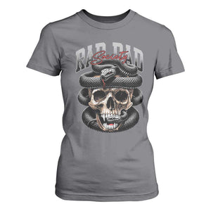 Funny Rad Dad Society T Shirt For Women Dad Life Skull Snake Fathers Day TS11 Charcoal Print Your Wear